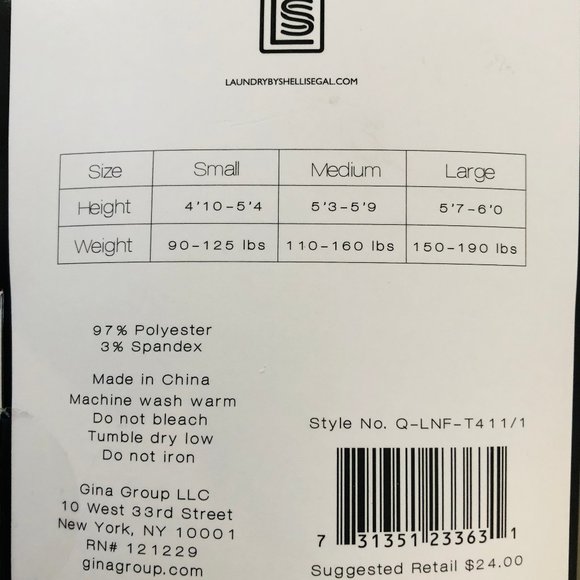 LAUNDRY Dark Gray Sweater Footed Tights Size Large NWT - Picture 3 of 3